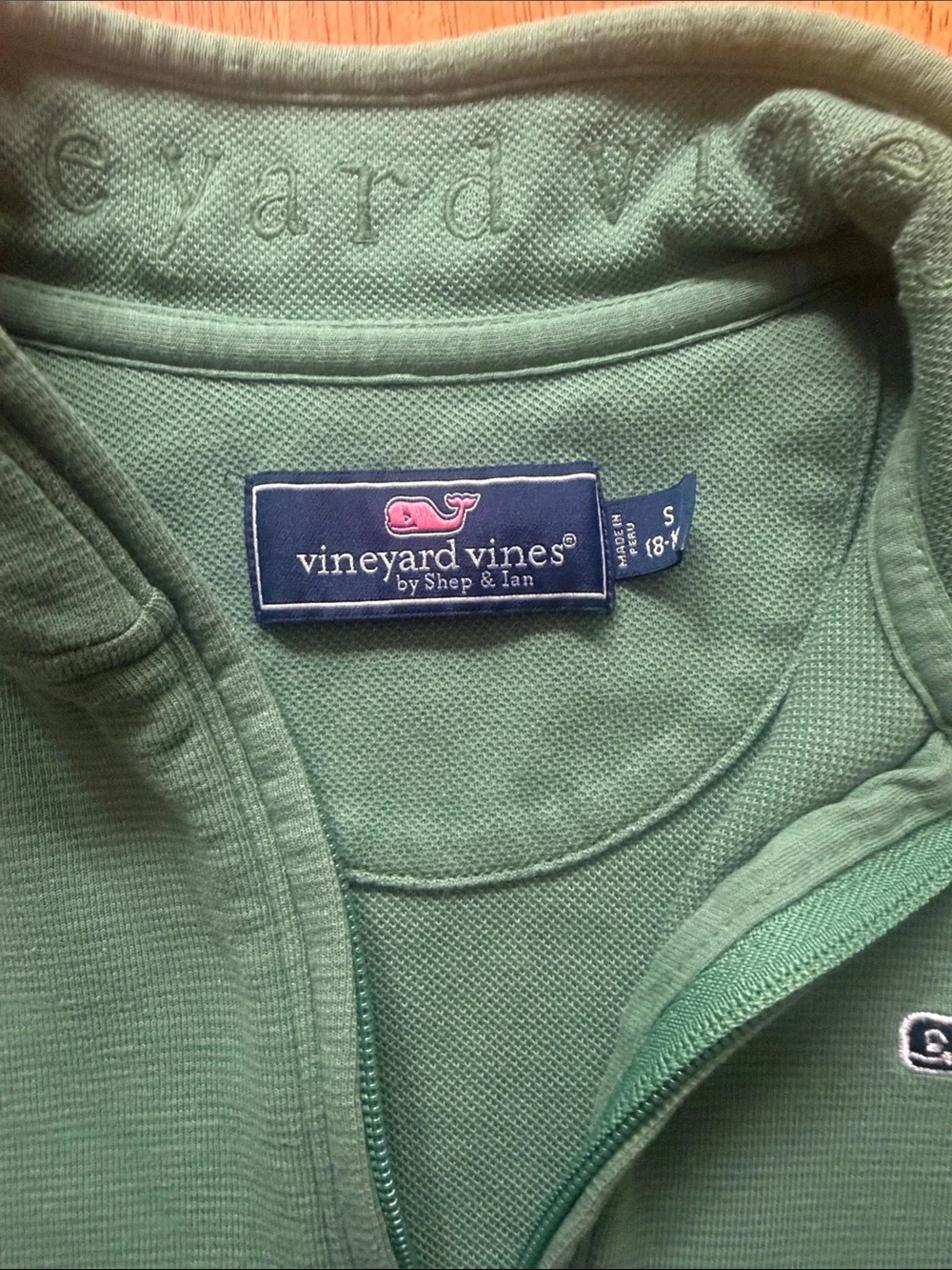 Vineyard Vines Men’s Zip-Up Sweater in Teal Green